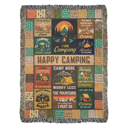 Happy Camping Blanket Gift