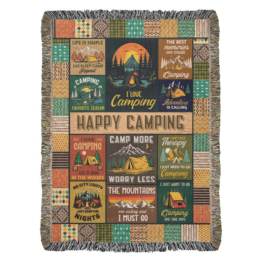 Happy Camping Blanket Gift
