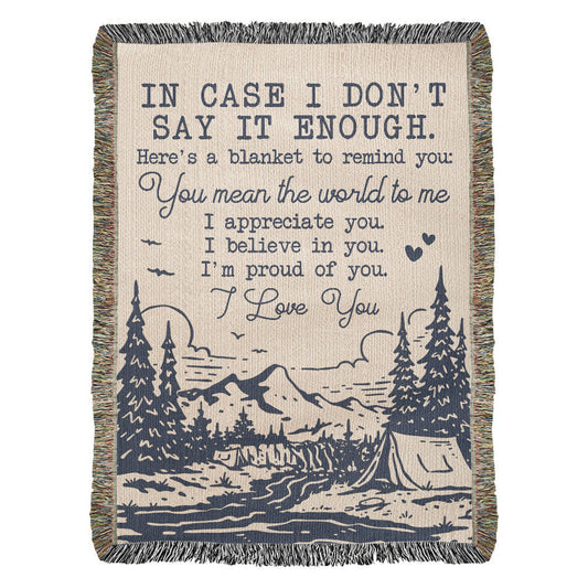 Camping Blanket Gift – Say the Words She Needs to Hear, Without Saying a Word