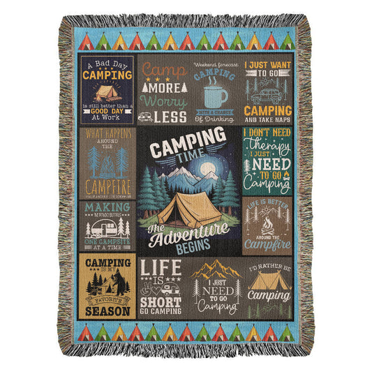 The Adventure Begins Camping Blanket ⛺🔥