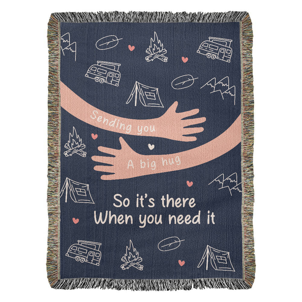 Sending You a Big Hug – Cozy Camping Blanket for Someone You Miss ⛺💙