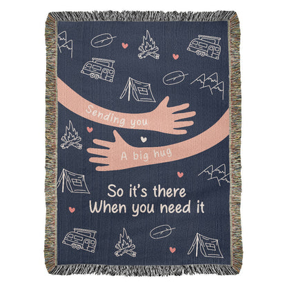 Sending You a Big Hug – Cozy Camping Blanket for Someone You Miss ⛺💙