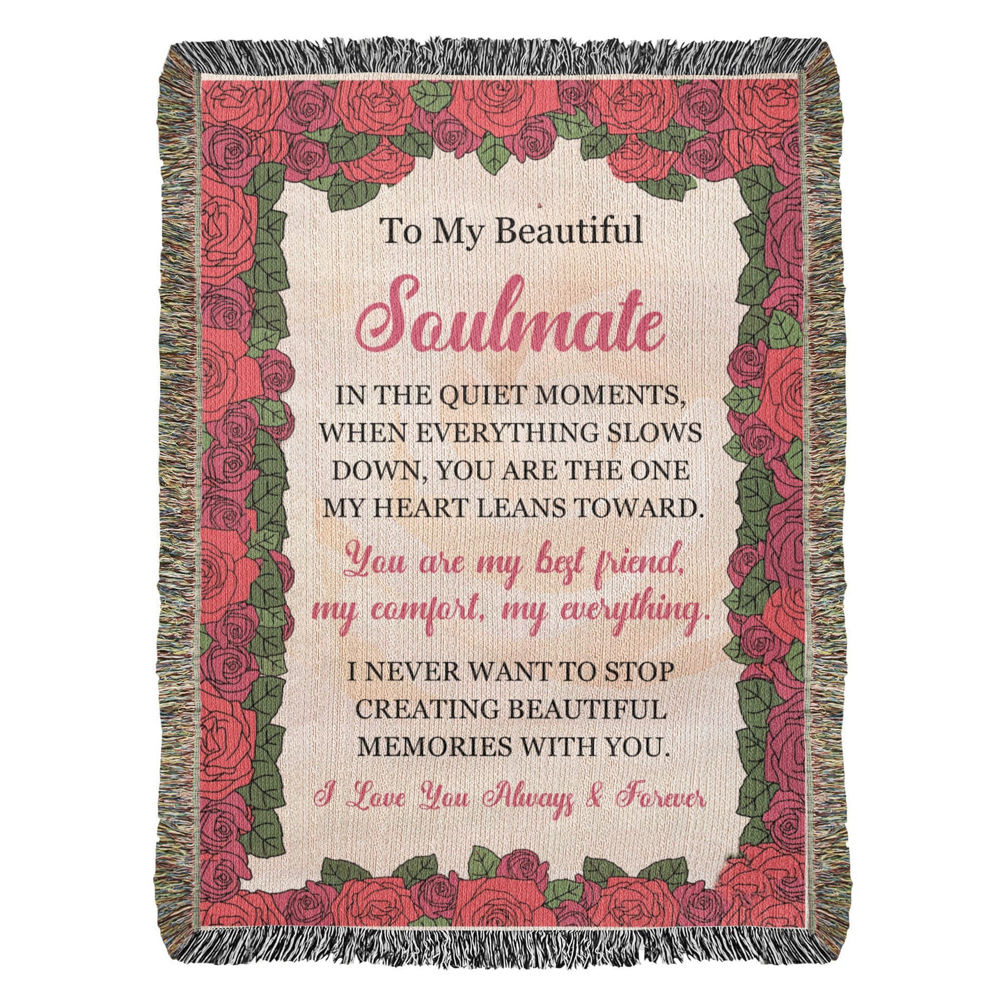 Timeless Rose Love Blanket – Gift for My Beautiful Soulmate