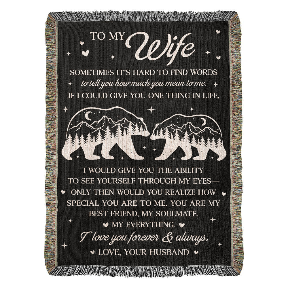 Camping Blanket Gift – For the Wife Who’s Your Soulmate, Strength, and Forever Love