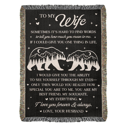 Camping Blanket Gift – For the Wife Who’s Your Soulmate, Strength, and Forever Love
