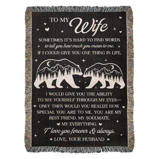 Camping Blanket Gift – For the Wife Who’s Your Soulmate, Strength, and Forever Love