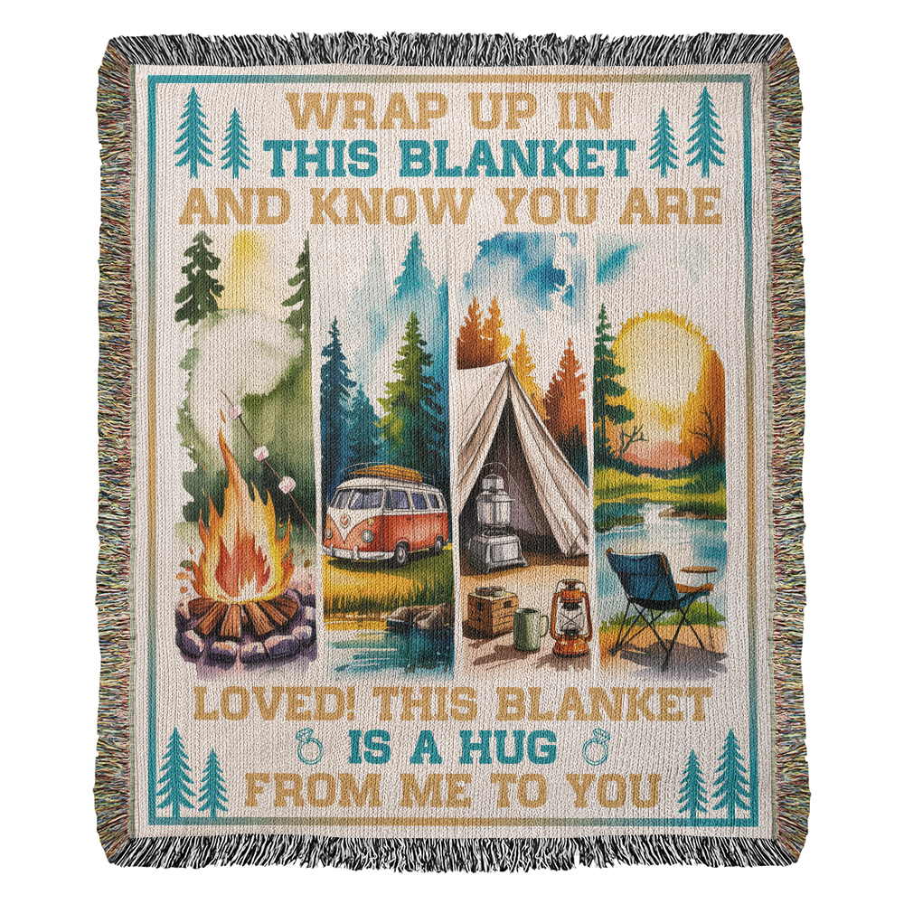 Camping Blanket Gift – A Hug from Afar, Wrapped in Every Stitch