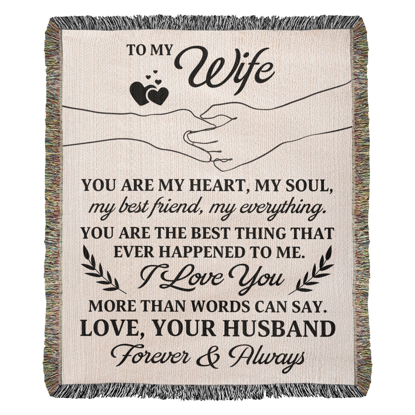 Love Beyond Words Blanket – Anniversary Gift for Wife