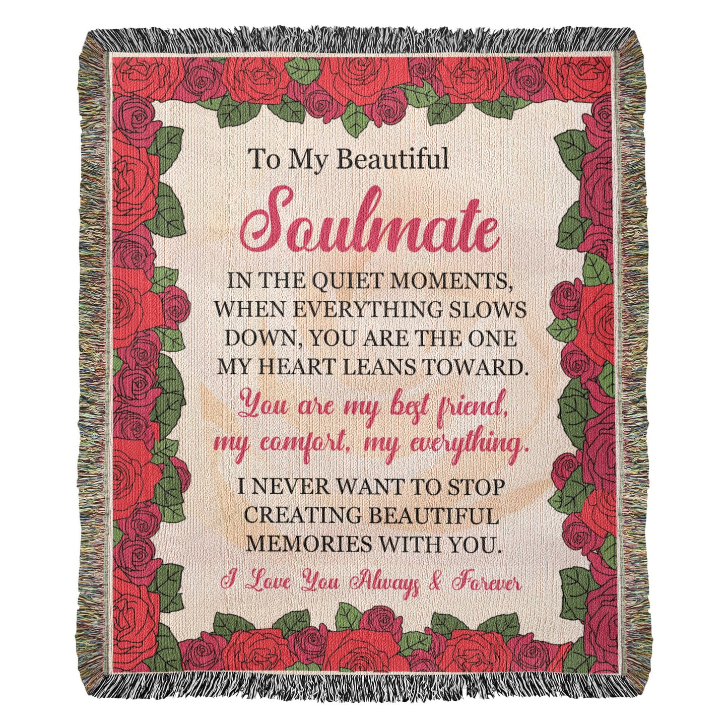 Timeless Rose Love Blanket – Gift for My Beautiful Soulmate