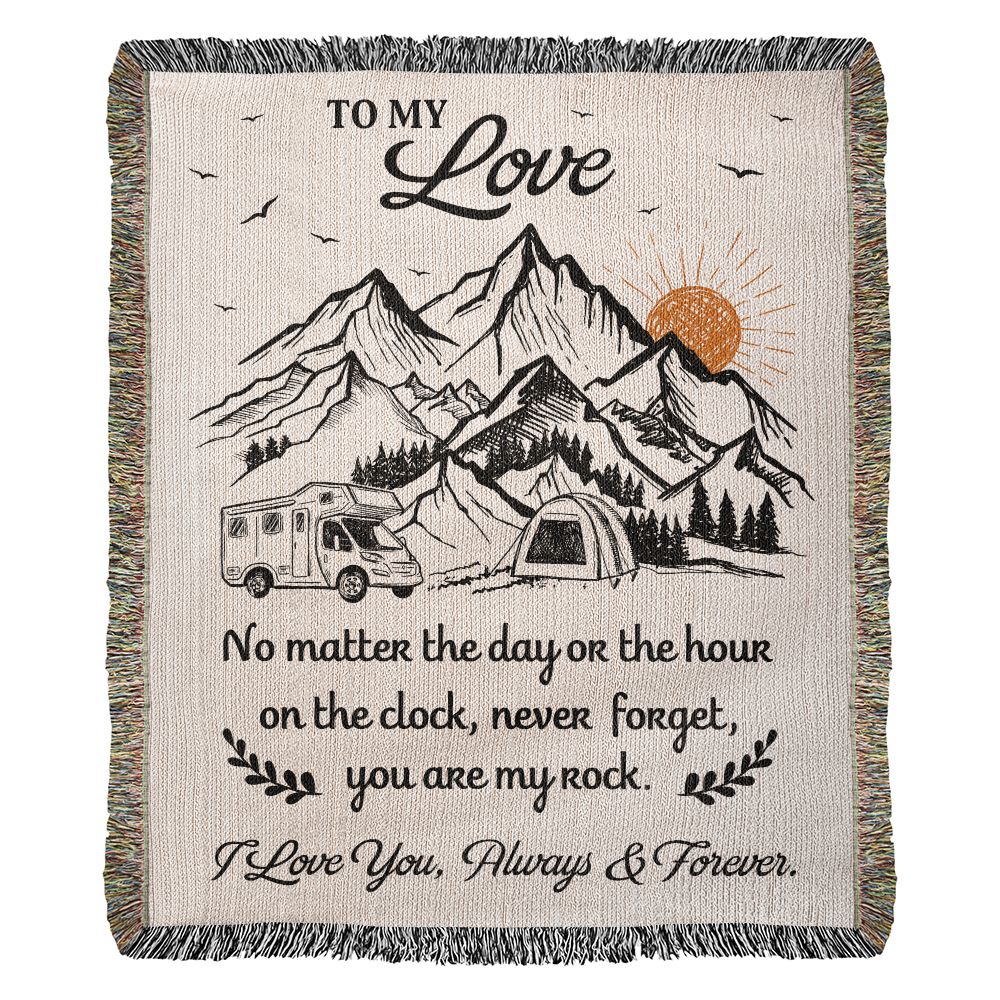 Camping Blanket Gift – For the One Who’s Your Rock, Through Every Hour and Horizon