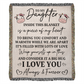 To My Daughter – “Piece of My Heart” Cow Blanket Filled with Love & Hugs
