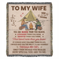 Camping Blanket Gift – For the Wife Who Needs to Know How Special She Truly Is