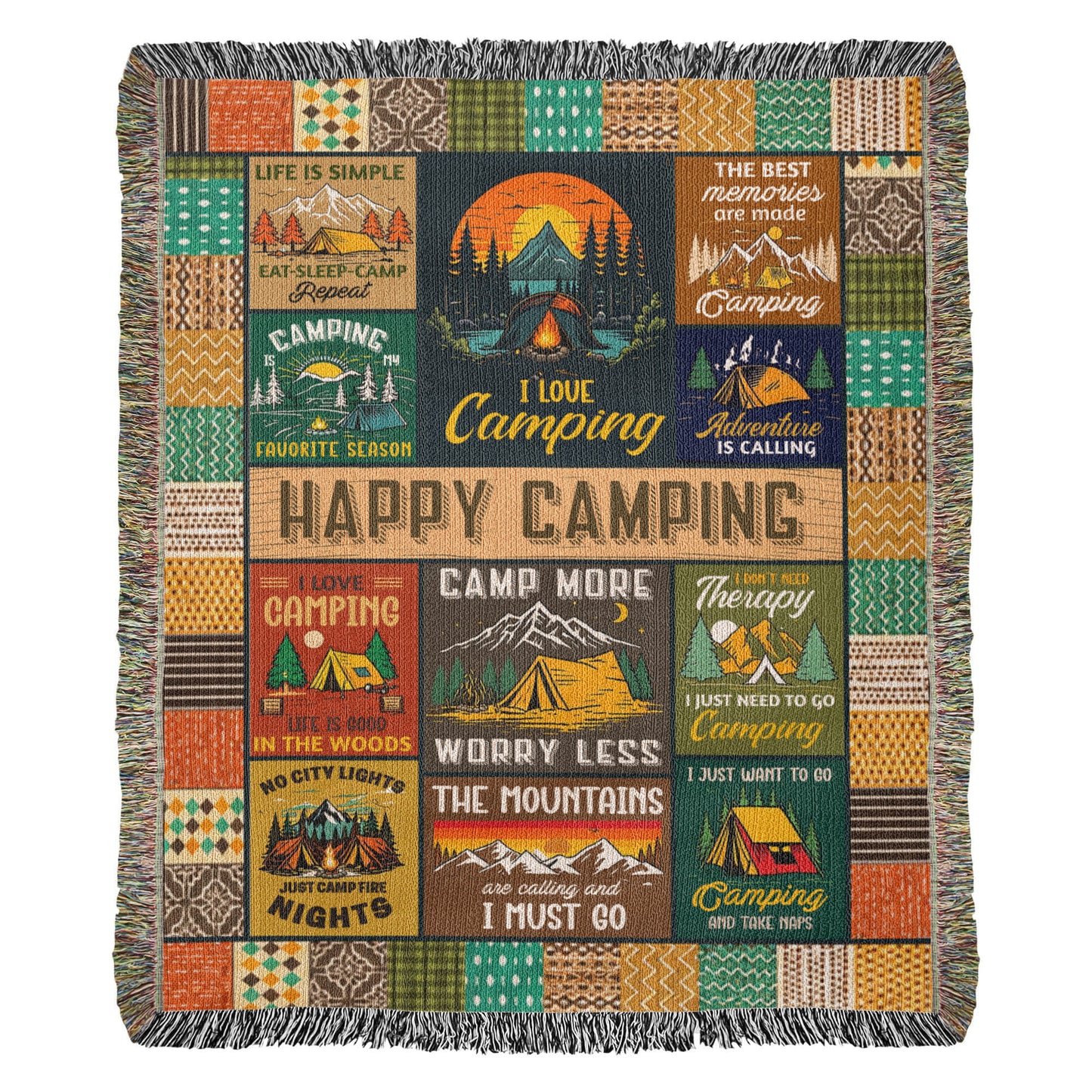 Happy Camping Blanket Gift