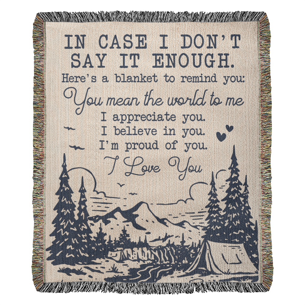 Camping Blanket Gift – Say the Words She Needs to Hear, Without Saying a Word