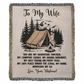 Camping Blanket Gift for Wife – My Adventure Partner, My Home on Every Trail