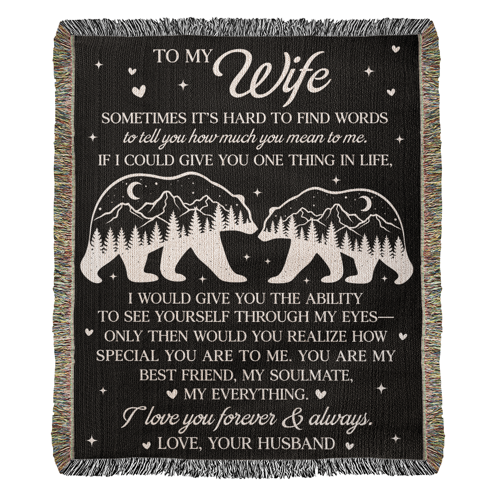Camping Blanket Gift – For the Wife Who’s Your Soulmate, Strength, and Forever Love