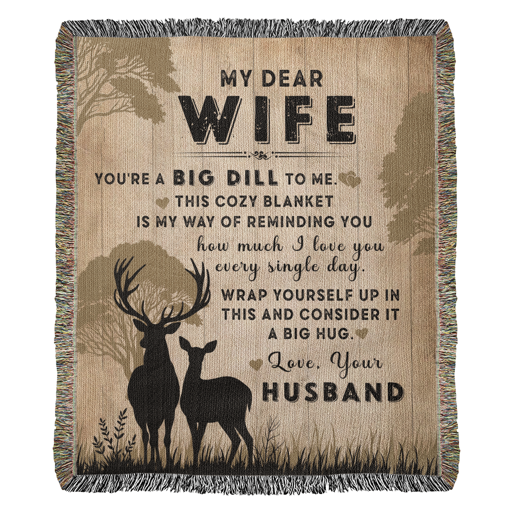 Camping Blanket Gift – For the Wife Who’s a Big Dill to Her Husband