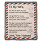 Love Letter Wife Blanket – Gift for Wife