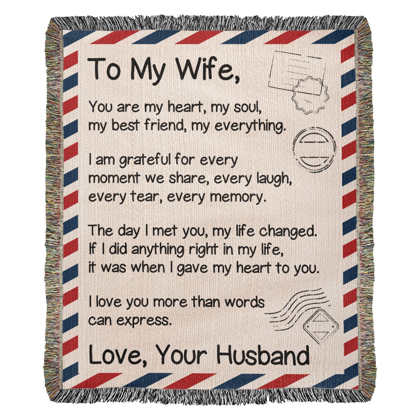 Love Letter Wife Blanket – Gift for Wife