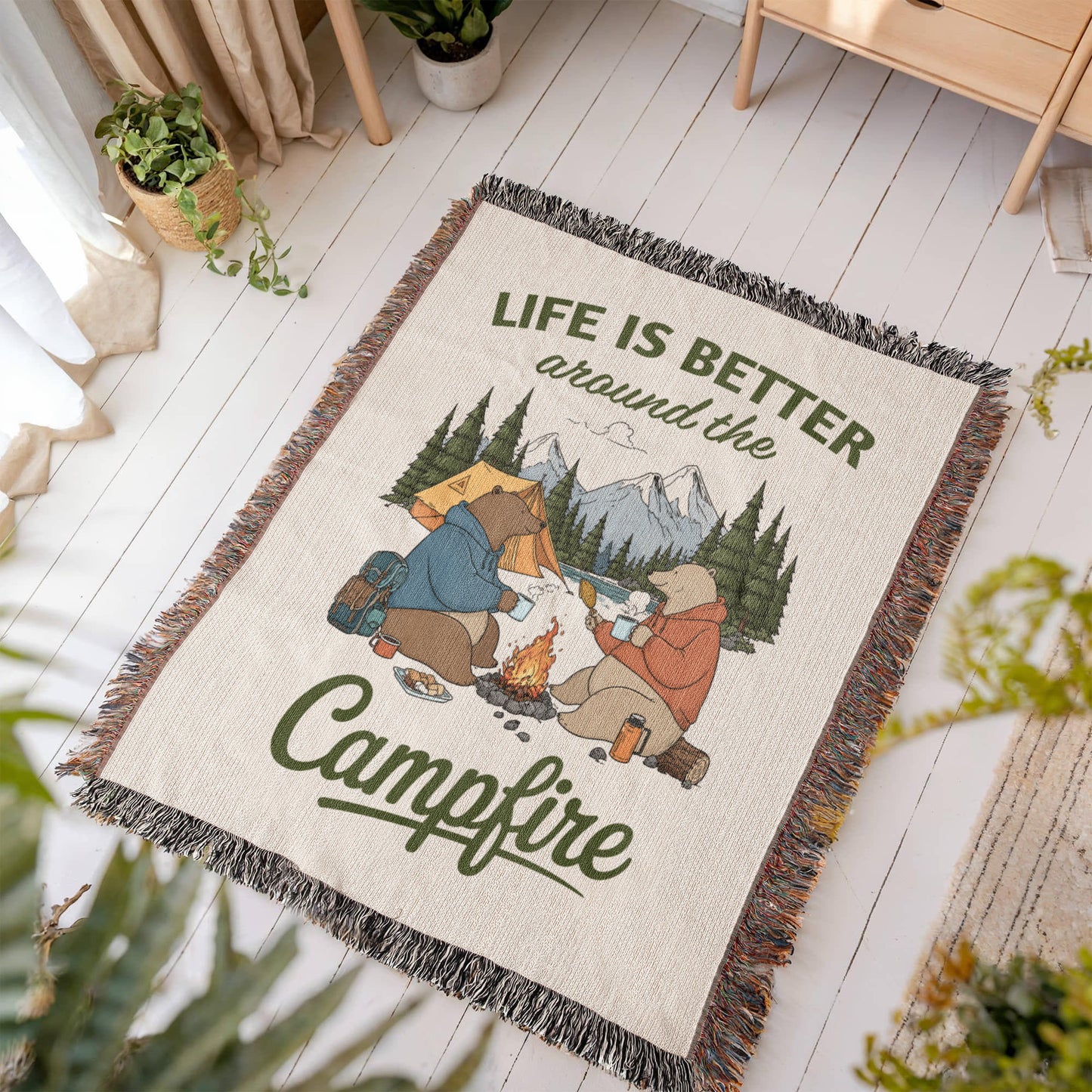Life Is Better Around The Campfire (Blanket) ❤️