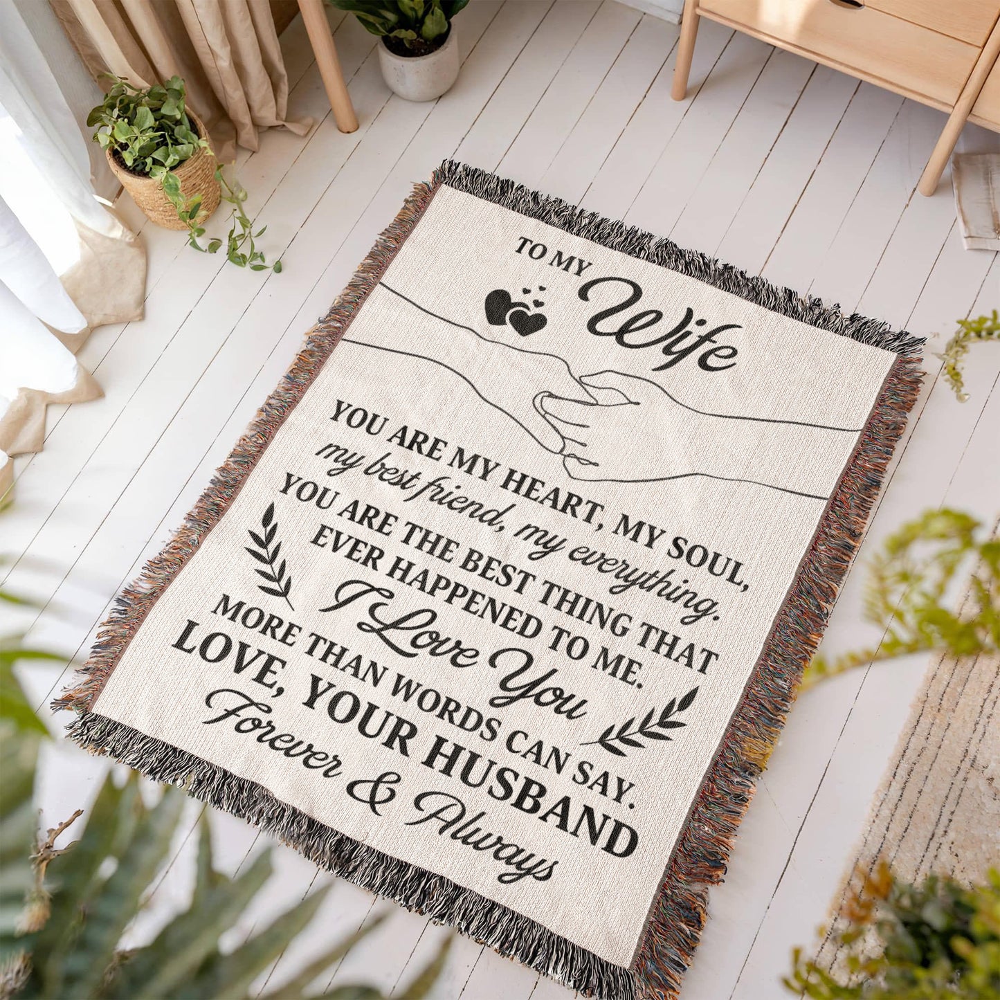 Love Beyond Words Blanket – Anniversary Gift for Wife