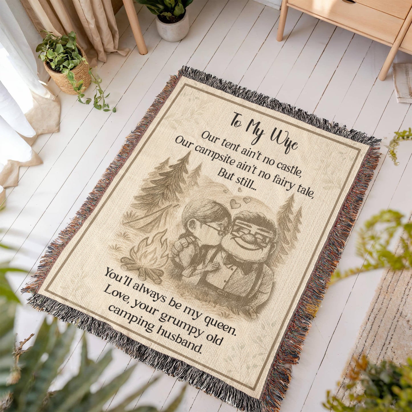 Camping Blanket Gift – From Her Grumpy Old Husband Who’d Still Pick Her Every Time
