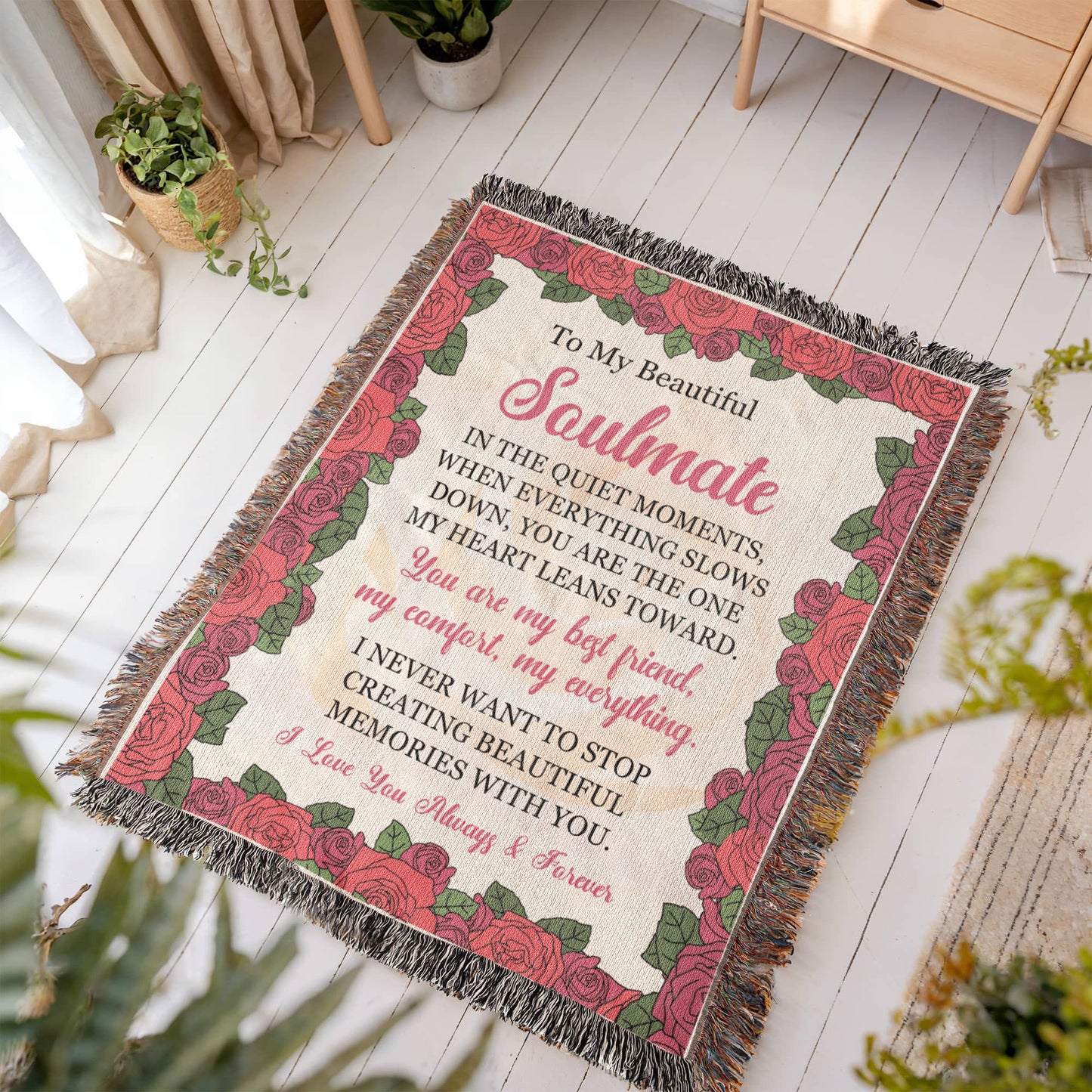 Timeless Rose Love Blanket – Gift for My Beautiful Soulmate