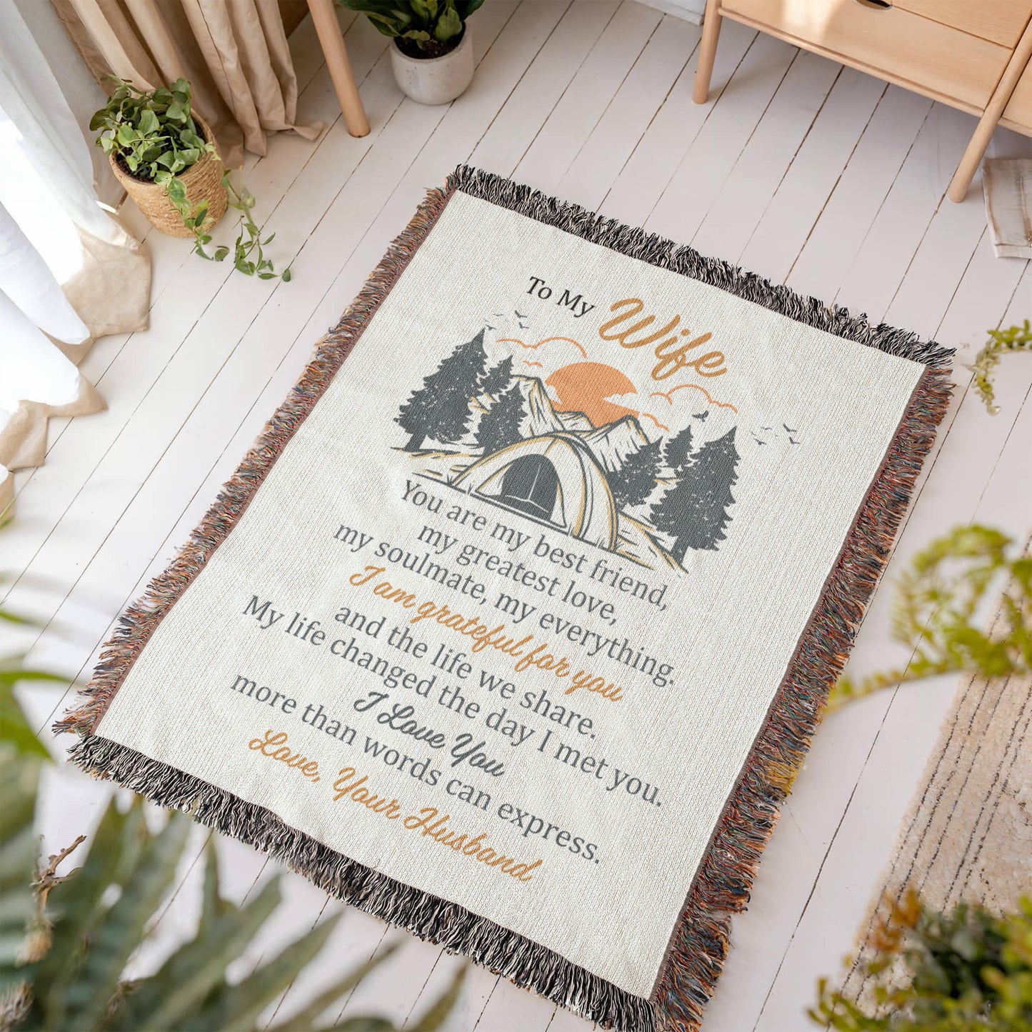 Adventure Together Blanket – Gift for Wife