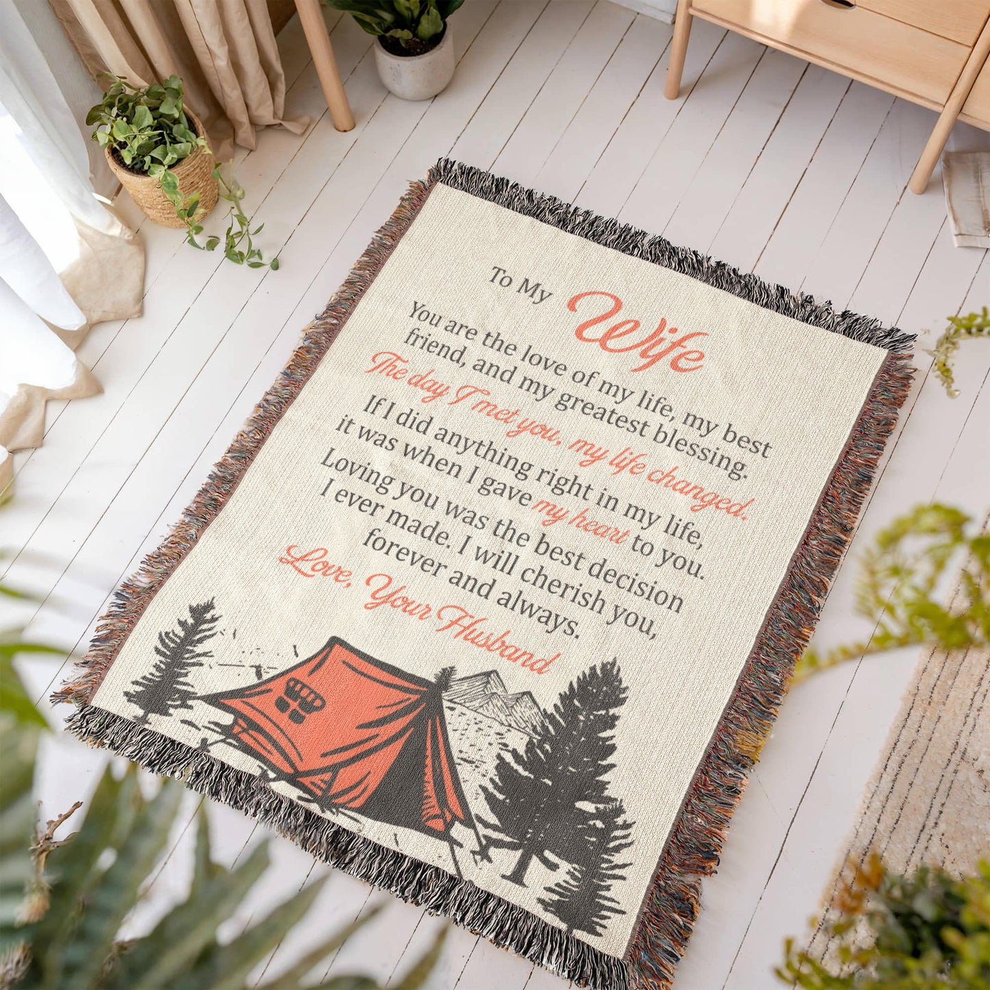 My Heart to You Blanket – Gift for Wife