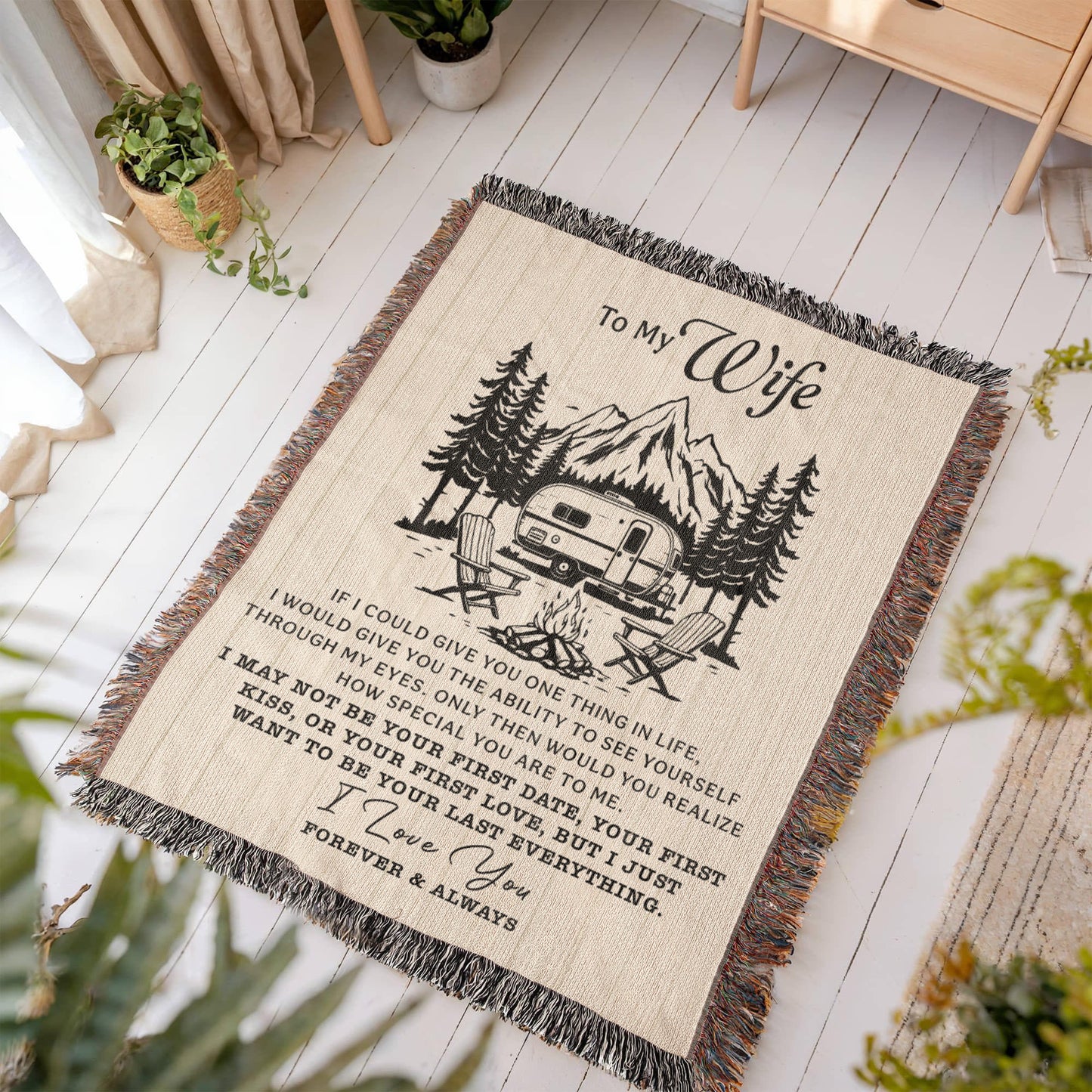 To My Wife — Camper Love Blanket ❤️🔥