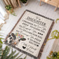 To My Daughter – “I Promise to Love, Guide, and Hold You Forever” Cow Blanket