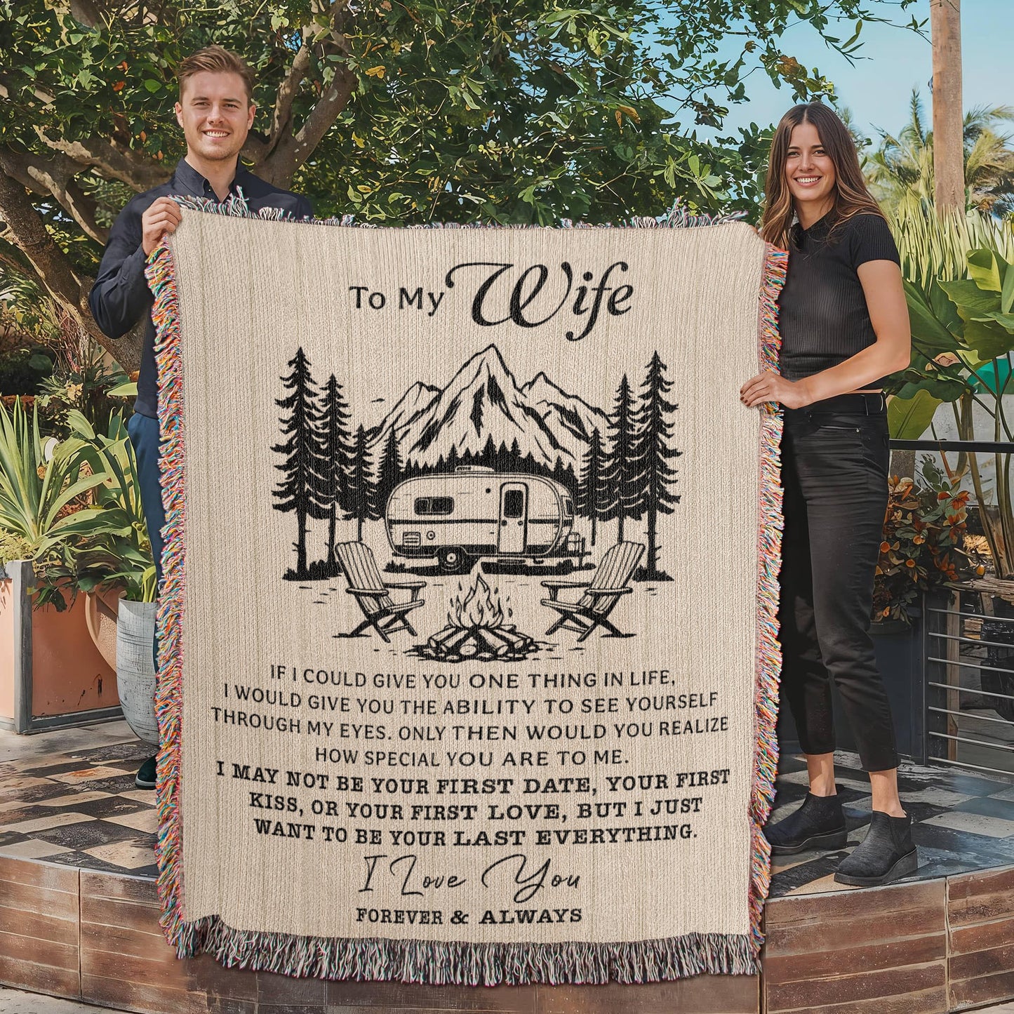 To My Wife — Camper Love Blanket ❤️🔥