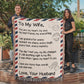 Love Letter Wife Blanket – Gift for Wife