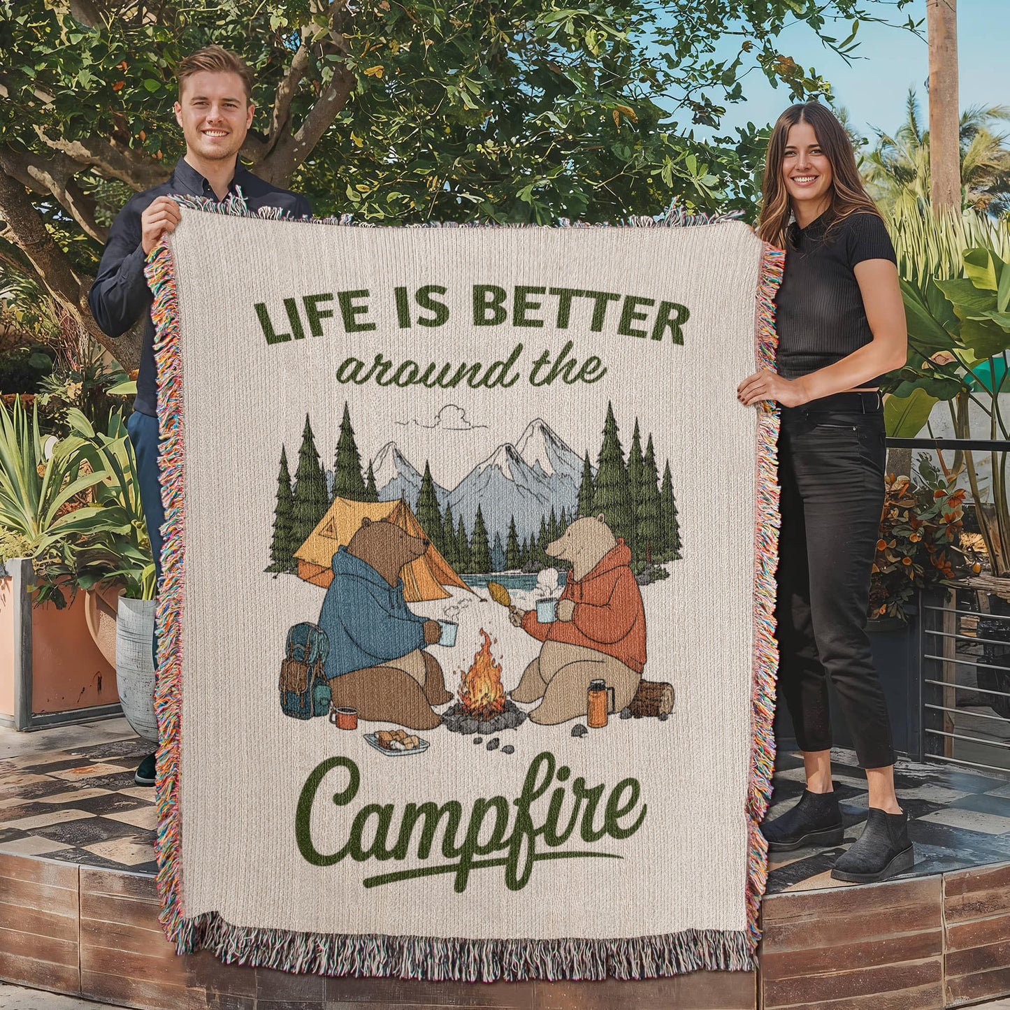 Life Is Better Around The Campfire (Blanket) ❤️