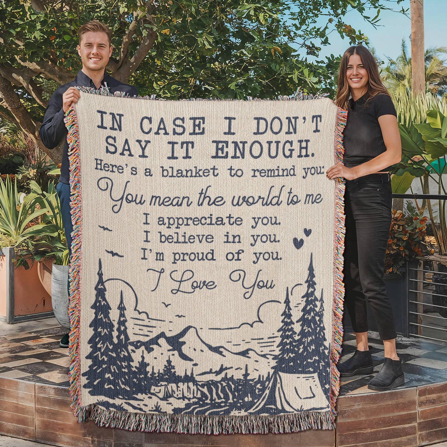 Camping Blanket Gift – Say the Words She Needs to Hear, Without Saying a Word