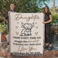 To My Daughter – Cute Cow Snuggle Blanket With "You’ll Always Be My Baby" Message