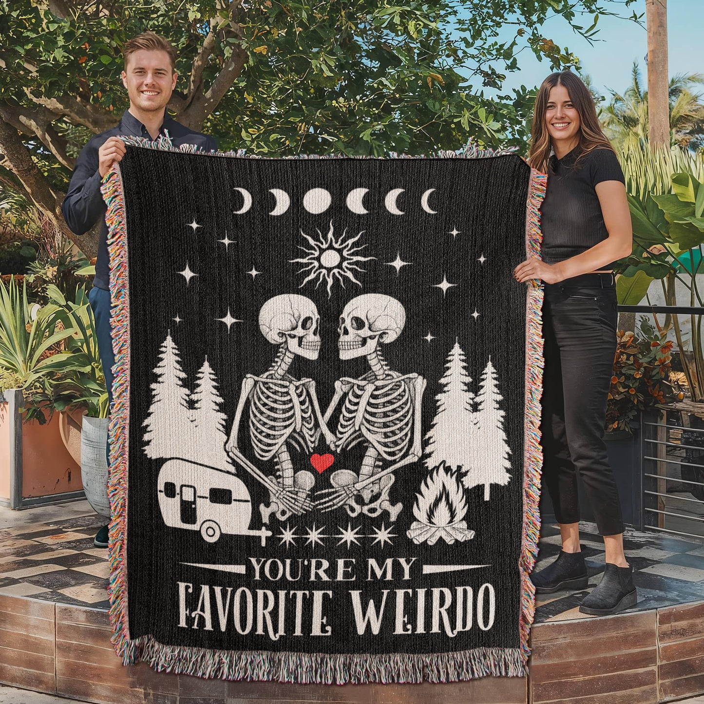 Cozy Up With Your Favorite Weirdo – The Perfect Camping Couples Blanket
