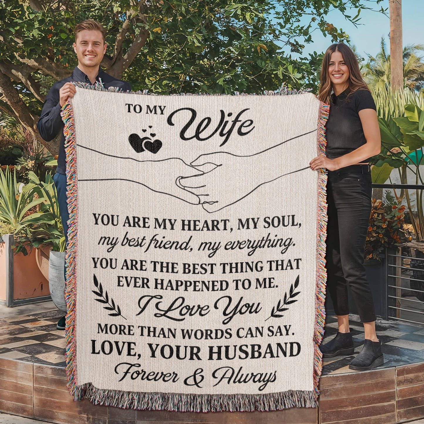 Love Beyond Words Blanket – Anniversary Gift for Wife