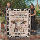 To My Daughter – “Braver, Stronger, More Loved Than You Know” Cow Blanket