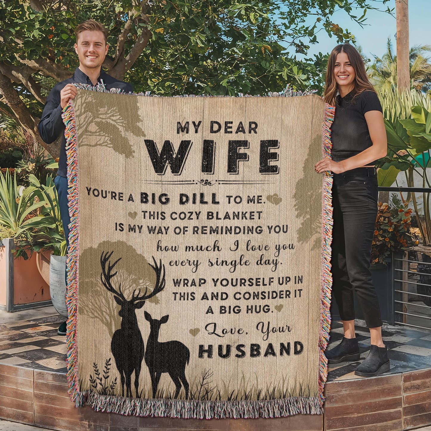 Camping Blanket Gift – For the Wife Who’s a Big Dill to Her Husband