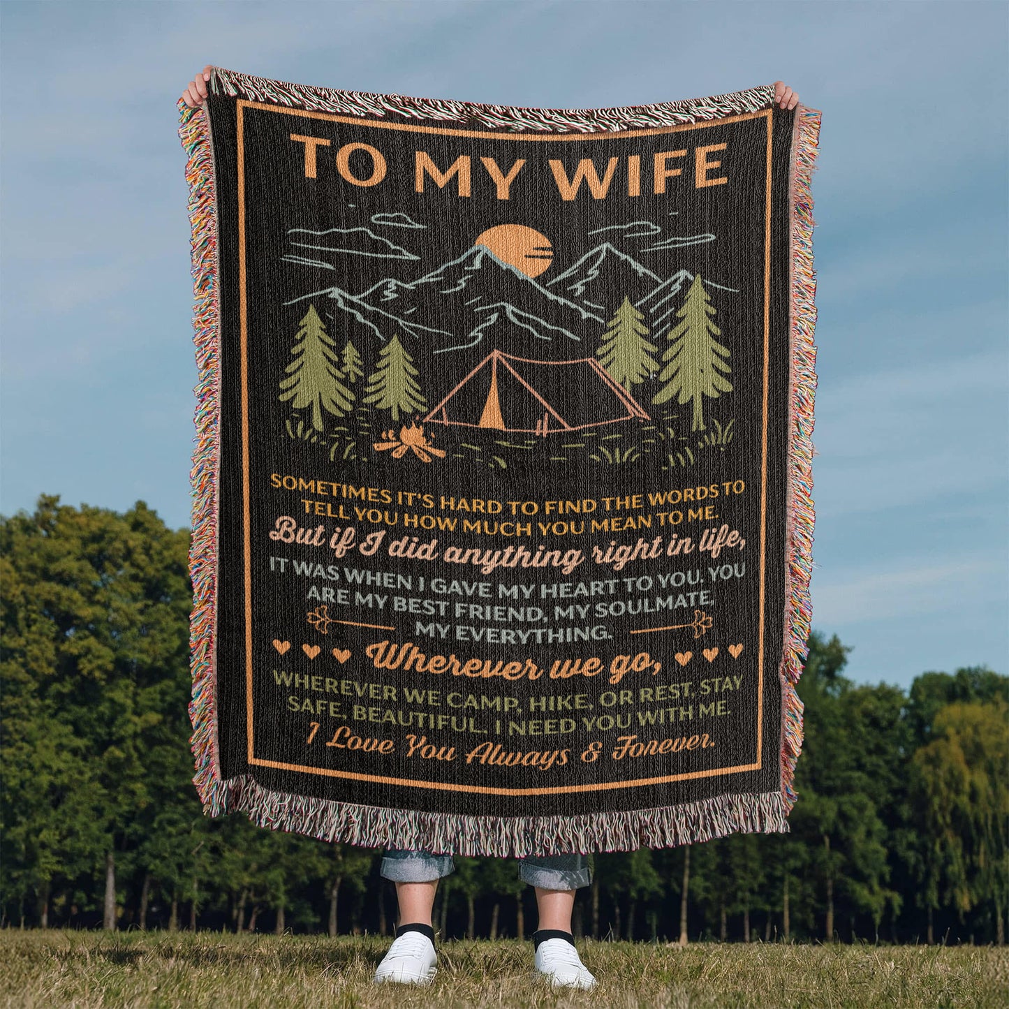 To My Wife – Wherever We Camp, Hike, or Rest, Stay Safe ❤️