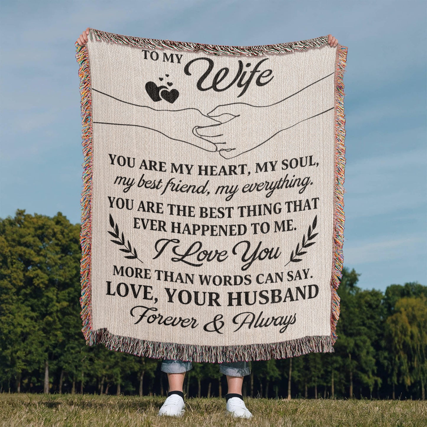 Love Beyond Words Blanket – Anniversary Gift for Wife