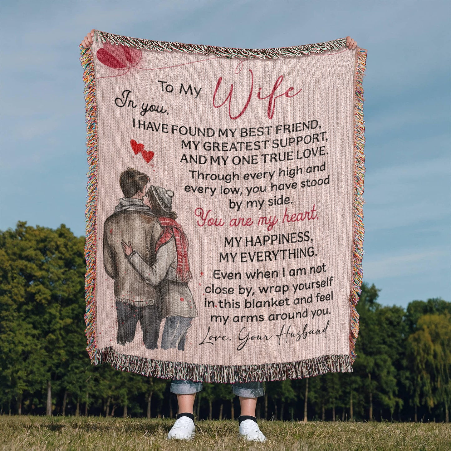 Hug From Me Blanket – Gift for a Wife