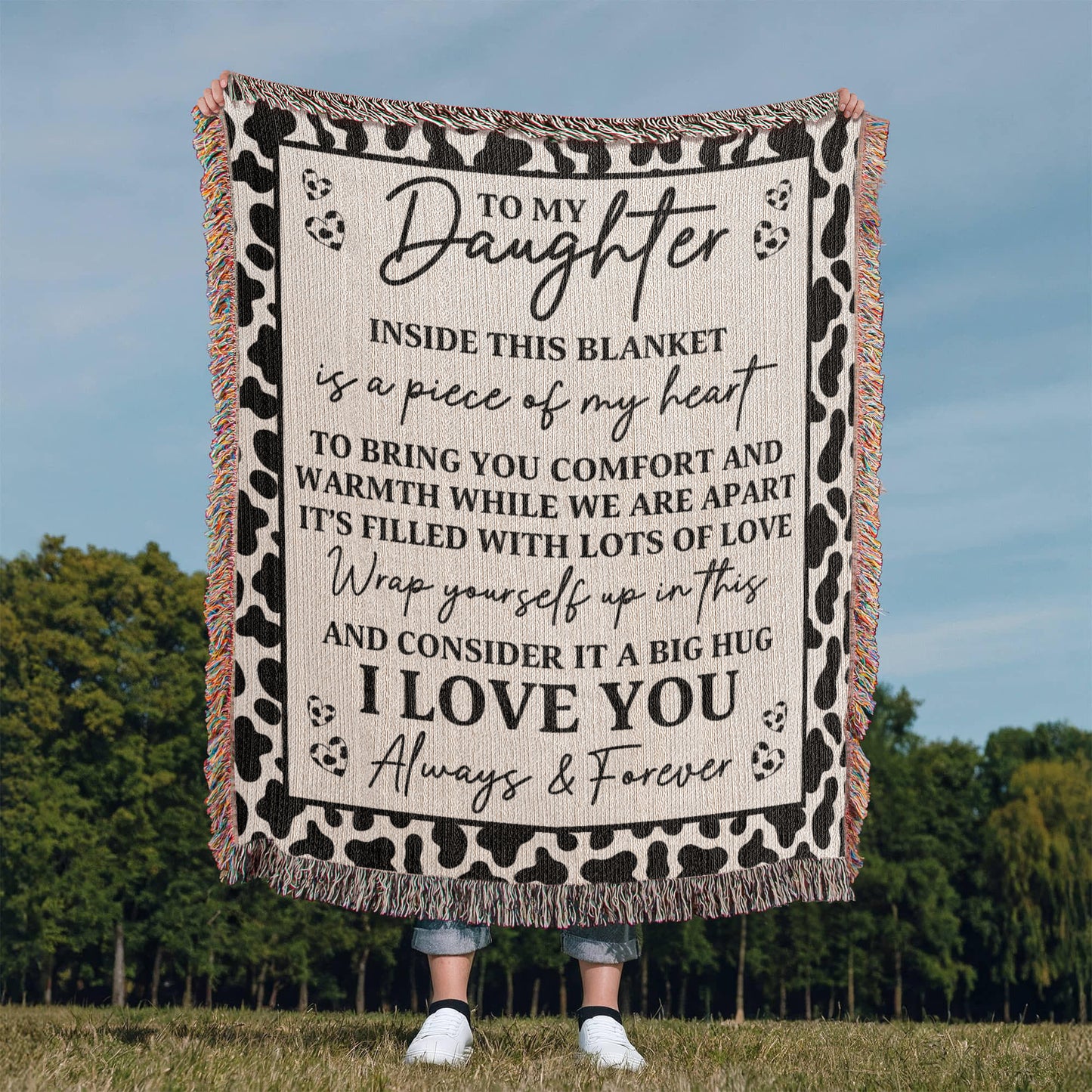 Cow Print Blanket for Daughter – A Big Hug from Mom’s Heart