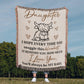 To My Daughter – Cute Cow Snuggle Blanket With "You’ll Always Be My Baby" Message