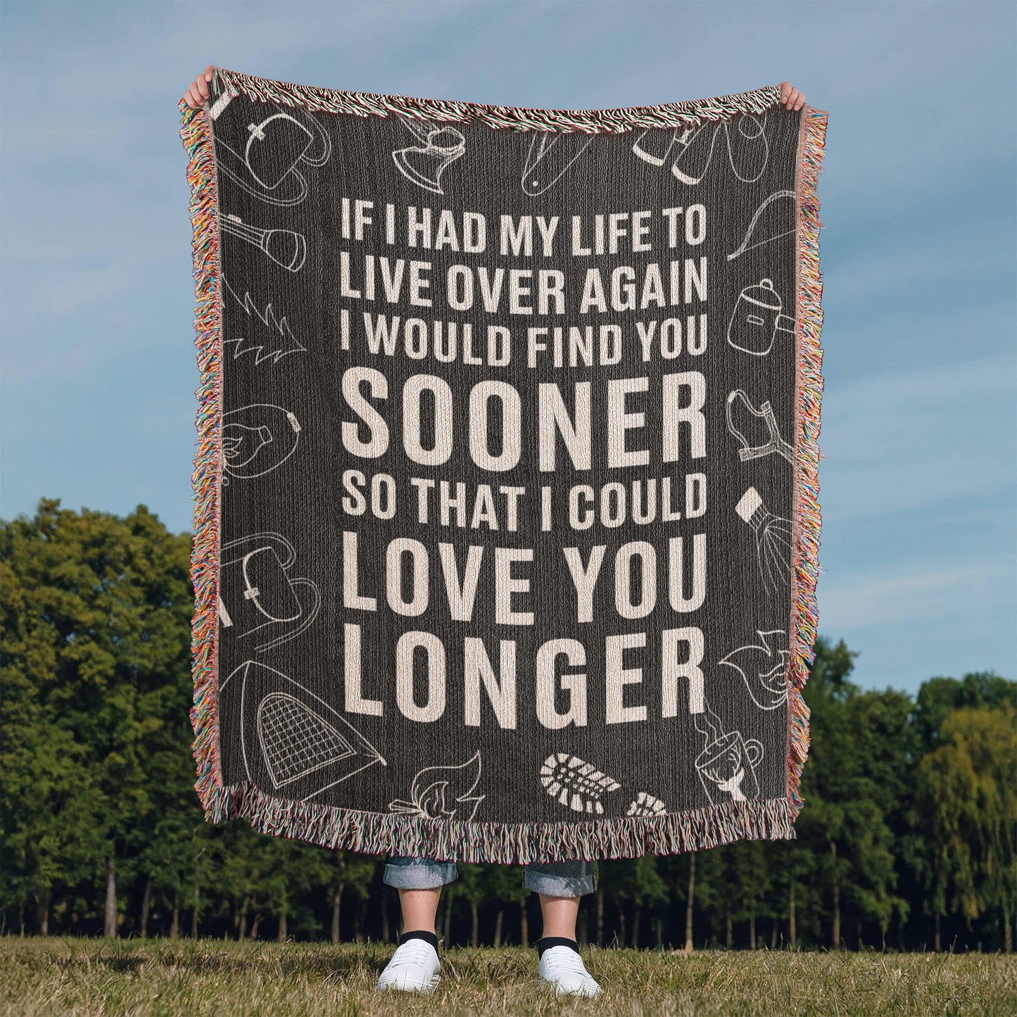 If I Had My Life to Live Over, I’d Find You Sooner..." — Romantic Camping Blanket for Couples 💑🏕️