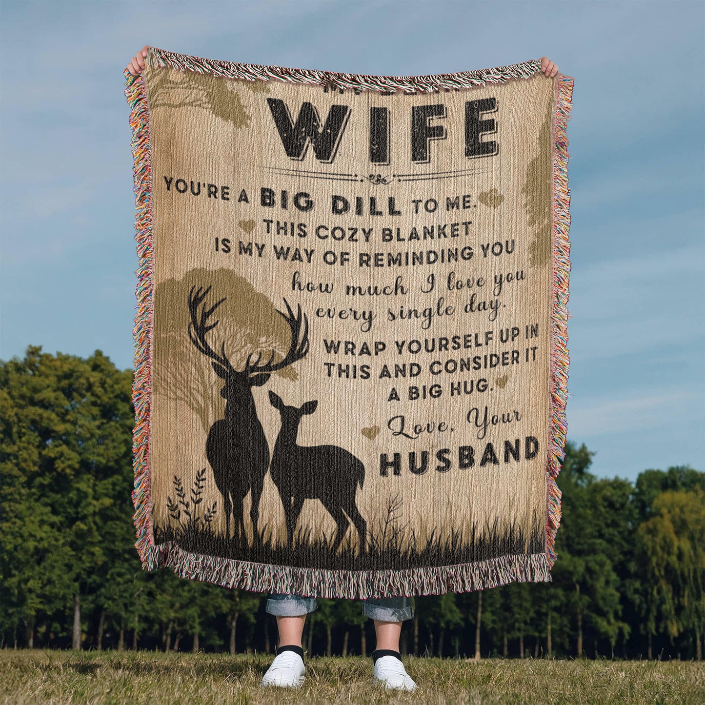 Camping Blanket Gift – For the Wife Who’s a Big Dill to Her Husband