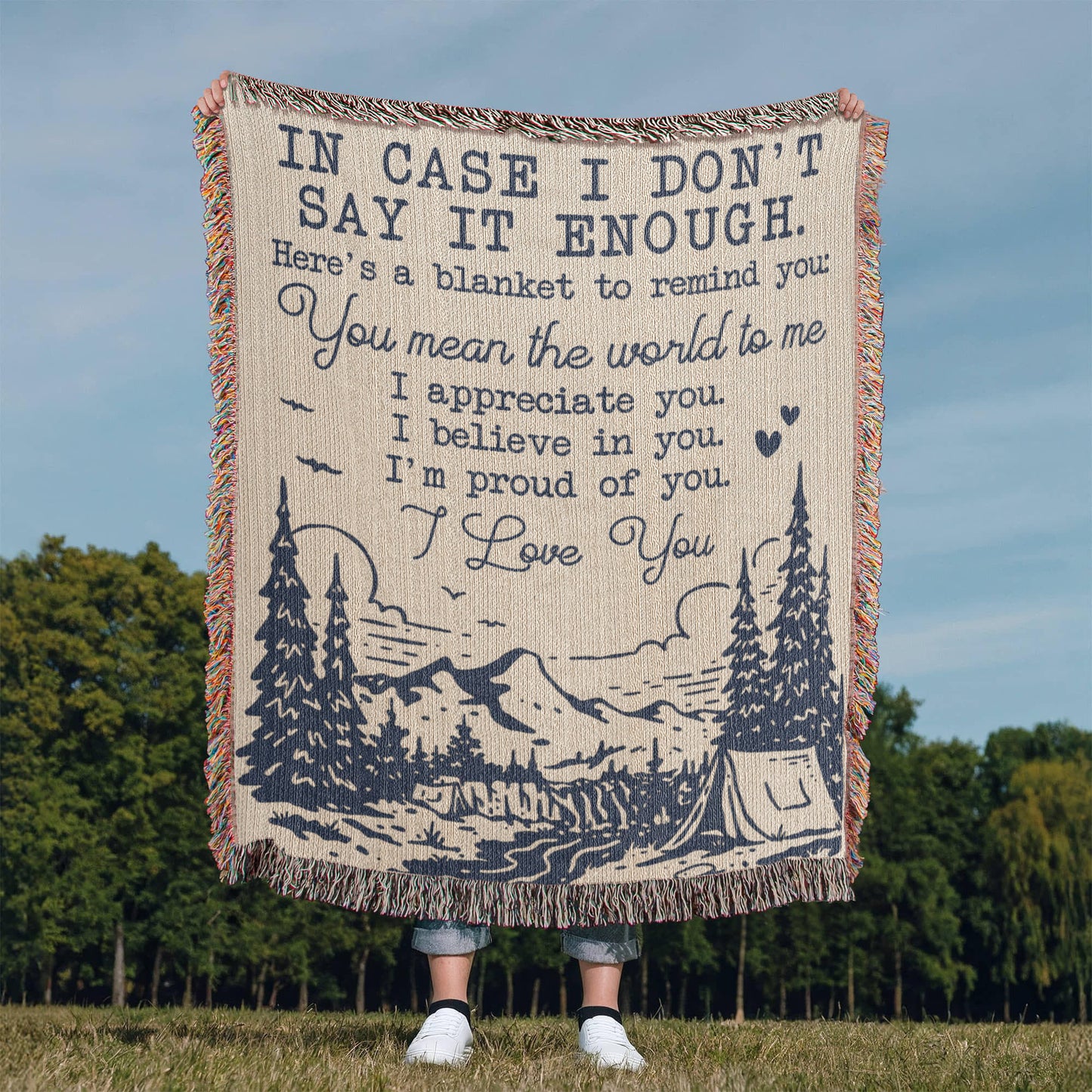 Camping Blanket Gift – Say the Words She Needs to Hear, Without Saying a Word