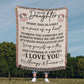 To My Daughter – “Piece of My Heart” Cow Blanket Filled with Love & Hugs