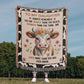 To My Daughter – “Braver, Stronger, More Loved Than You Know” Cow Blanket